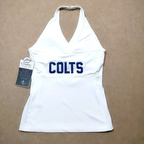 NFL All Sport Couture Indianapolis Colts V-Neck Halter Top -A - Picture 3 of 9